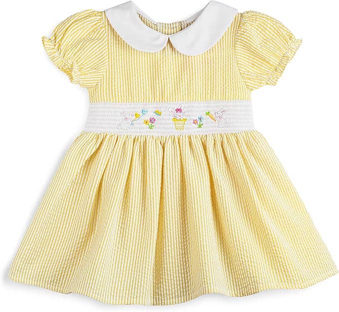 Good Lad Toddler Girls Yellow Smocked Easter Dress